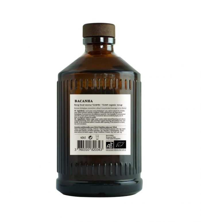 Sirop violette bio bouteille verre 40cl – Image 2
