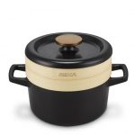 Cocotte en Fonte et 2 Paniers Vapeur Nori