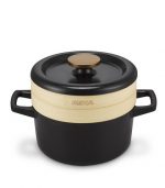 Cocotte en Fonte et 2 Paniers Vapeur Nori