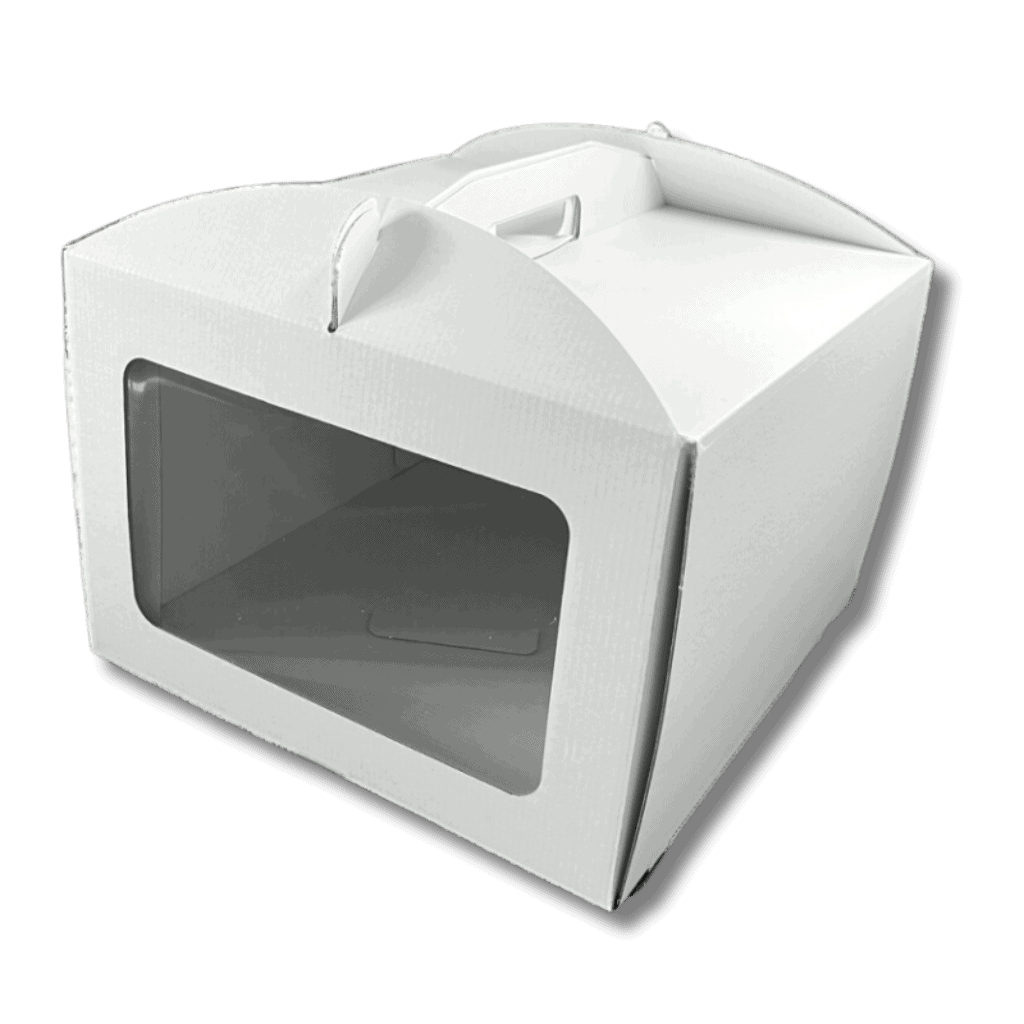 Boîte à gâteaux avec poignée et fenêtre Boîte à gâteaux avec poignée et fenêtre 30 X 30 X 21 CM – Image 1