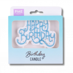 Bougies Birthday Candle Bleu pailleté