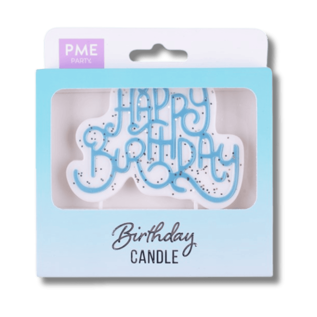 Bougies Birthday Candle Bleu pailleté Bougies Birthday Candle Bleu pailleté – Image 1