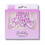 Bougies Birthday Candle Rose pailleté