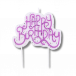 Bougies Birthday Candle Rose pailleté – Image 2