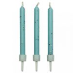 Bougies pailletées bleu