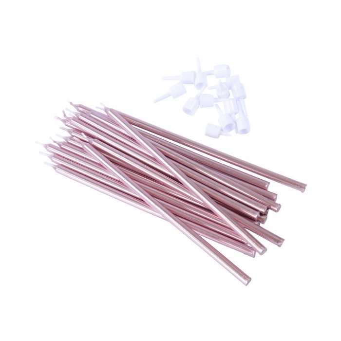 Bougies rose glod 18 CM set/16 – Image 7