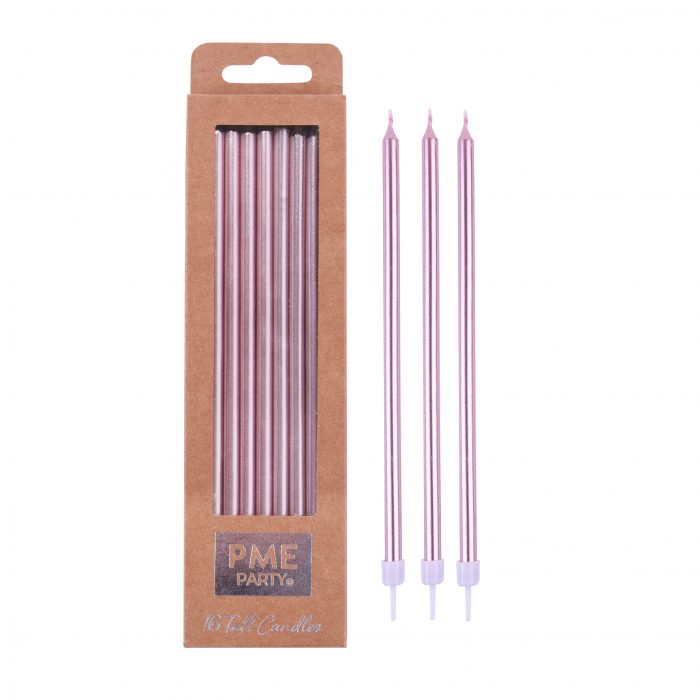 Bougies rose glod 18 CM set/16 – Image 4