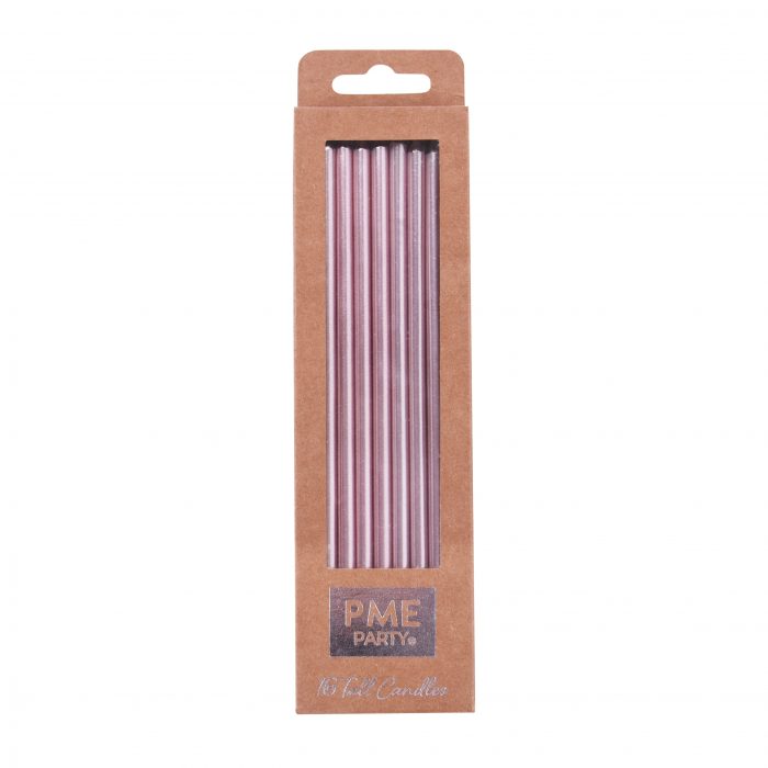 Bougies rose glod 18 CM set/16 – Image 2