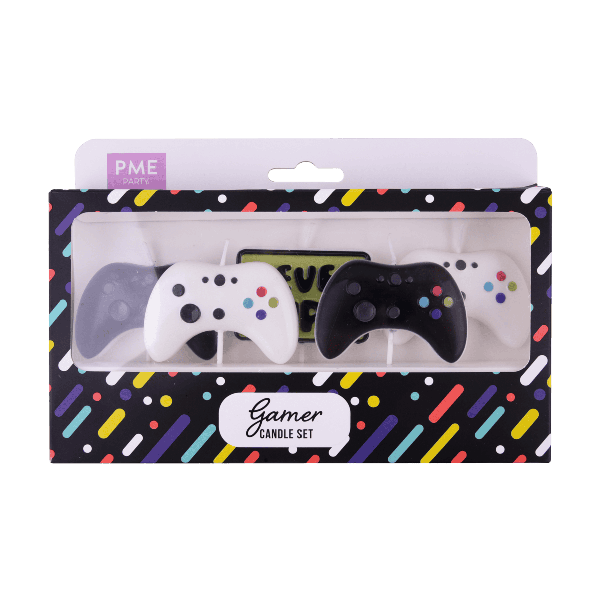 CA153 - Gaming candle - packaging front Bougie Gamer set/5 – Image 1