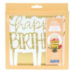 Emporte pièce cake topper happy birthday moderne