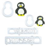 Emporte-pièce maman et bébé pinguins