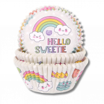 Caissettes à cupcakes Arc en ciel - 50 pcs