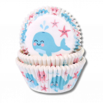 Caissettes à cupcakes Baleine - 50 pcs