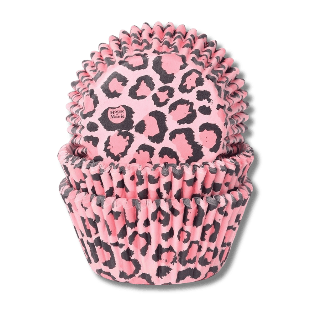 Caissettes à cupcakes Léopard rose – 50 pcs Caissettes à cupcakes Léopard rose - 50 pcs – Image 1