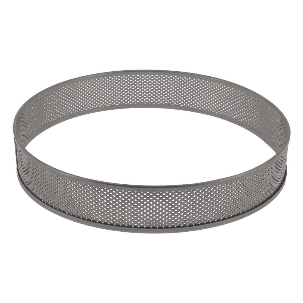 Cercle inox perforée Ø280 H 35 MM Cercle inox perforée Ø160 H 35 MM – Image 1