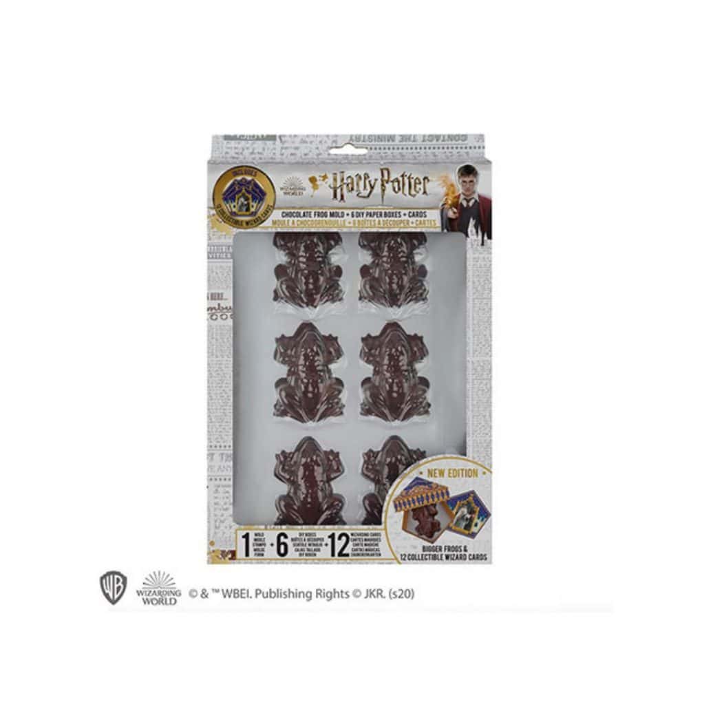 Chocogrenouille-4.jpg Moule à Chocogrenouille + 6 boîtes Chocogrenouille + 12 cartes - Harry Potter – Image 1