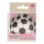 Caissettes à cupcakes football - 48 pcs