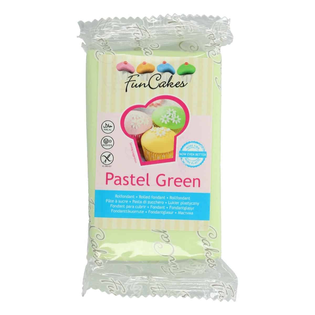 FC97982_0_77ac376cb4834e543b109389557a9814.jpg Pâte à sucre - Vert pastel - 250gr – Image 1