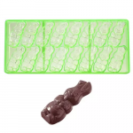 Moule chocolat polycarbonate lapin 67x25x10 MM x16