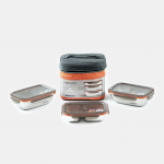 Set 3 boîtes de conservation inox 370-2x580ml et sac isotherme-TO GO