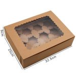 Boite cupcake x12 kraft
