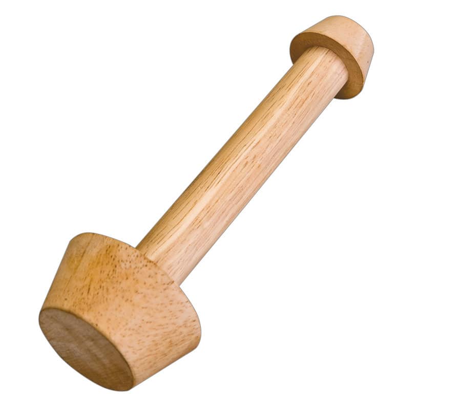 cafetera italiana toscana azul y madera 3/6 con reductor Poussoir à tartelette bois – Image 1