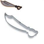 Emporte-pièces Inox Épée de pirate / Sabre 9 cm