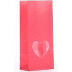 Sac sos rouge à fenêtre découper cœur 90x50x205 MM