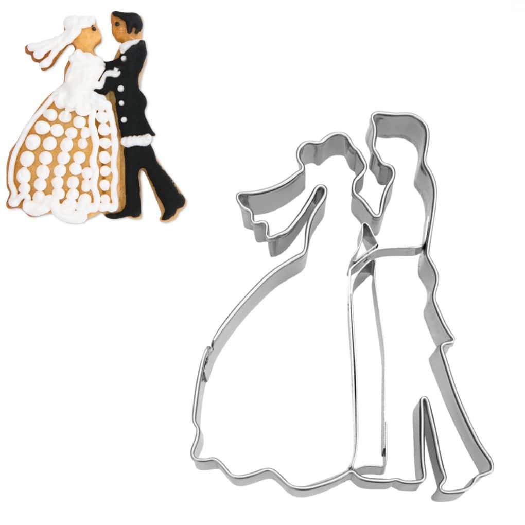 Modifier-photo-1024-WordPress-200.jpg Emporte-pièces Inox Couple nuptial 8 cm – Image 1