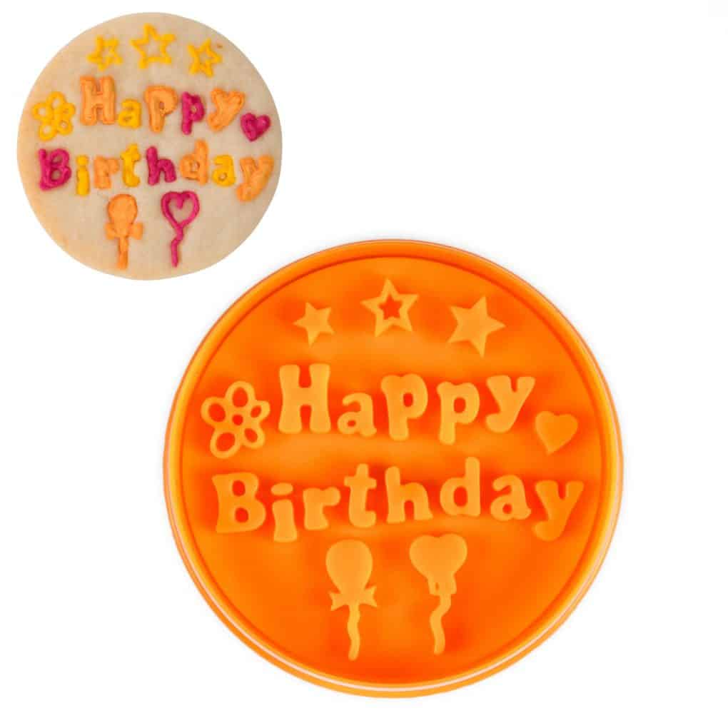 Modifier-photo-1024-WordPress-240.jpg Emporte-pièces à piston Joyeux anniversaire ø 6,5 cm orange – Image 1