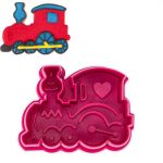 Emporte-pièces à piston Locomotive 7,5 cm bordeaux
