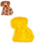 Emporte-pièces à piston Chien 7 cm jaune