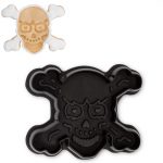 Emporte-pièces à piston Crâne 7,5 cm noir