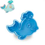 Emporte-pièces à piston Baleine 5,5 cm bleu clair