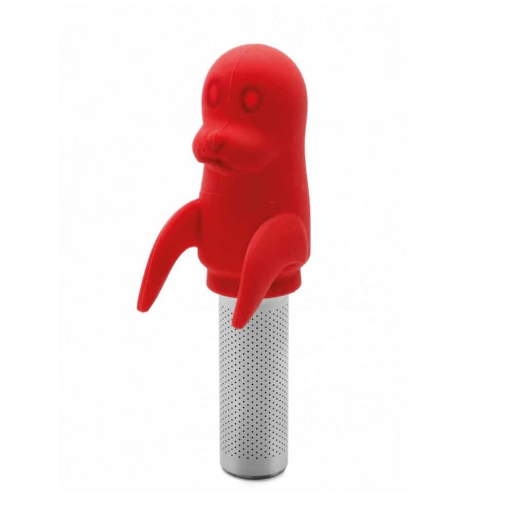 Modifier-photo-1024-WordPress-57-2.jpg Infuseur à thé Sea Lion/phoque acier inoxydable / silicone rouge – Image 1