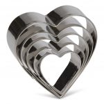 Emporte pièce inox coeur x5