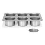 Moule à mini cheesecake fond amovible anti adhésif silver top Ø 80 H 50 mm