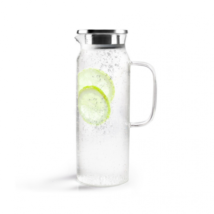Pichet en verre 1,5L couvercle inox – Image 2