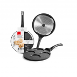 Pôele anti-adhésive Ø 26 CM 4 Blinis 10 CM Natura