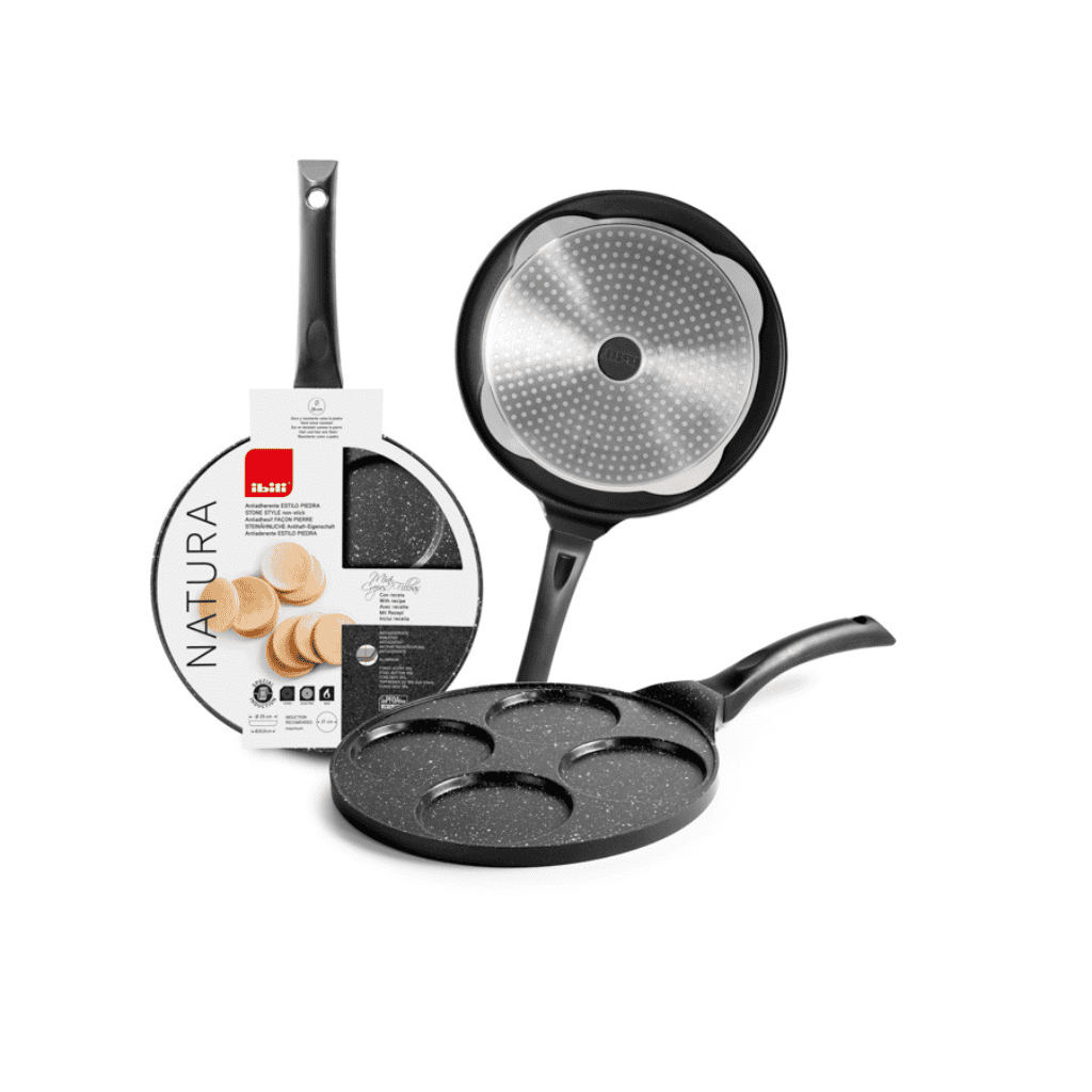 Pôele anti-adhésive Ø 26 CM 4 Blinis 10 CM Natura Pôele anti-adhésive Ø 26 CM 4 Blinis 10 CM Natura – Image 1