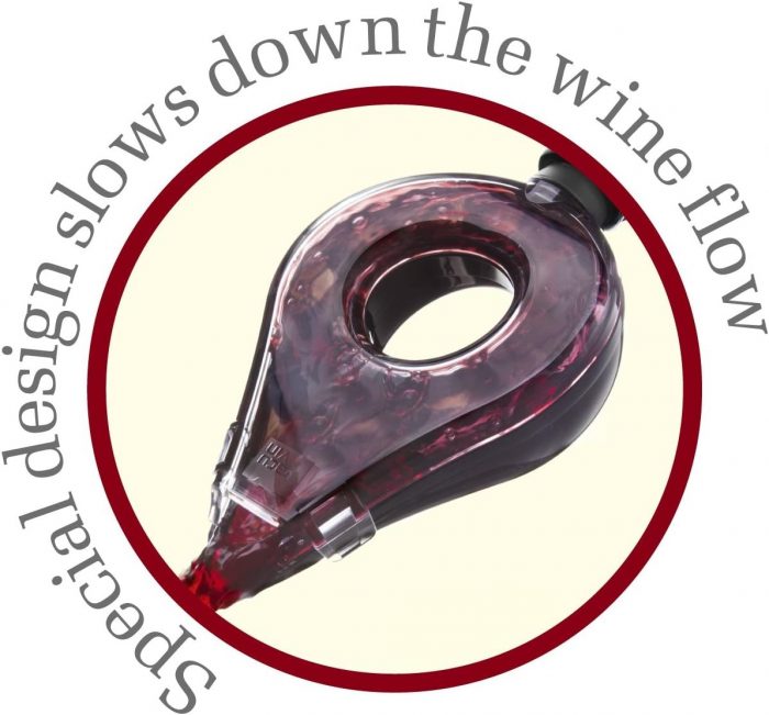 Aérateur à vin noir translucide – Image 4