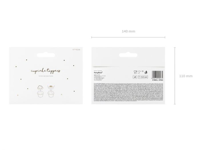 Cupcake toppers nuage et ange 12,5 CM - KPM28 – Image 5
