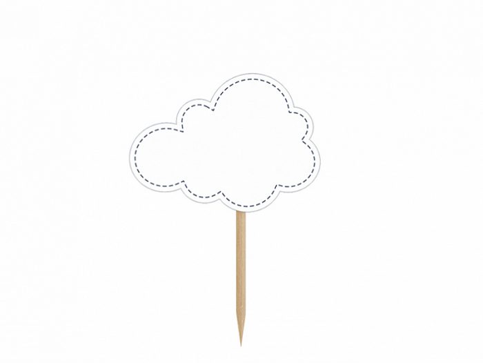 Cupcake topper avion et nuage x6 11,5 CM - KPM6 – Image 3