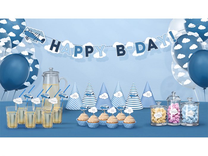 Cupcake topper avion et nuage x6 11,5 CM - KPM6 – Image 6