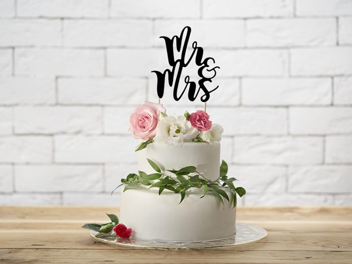 Cake toppers Mr&Mrs noir 25,5 CM - KPT10-010 – Image 3