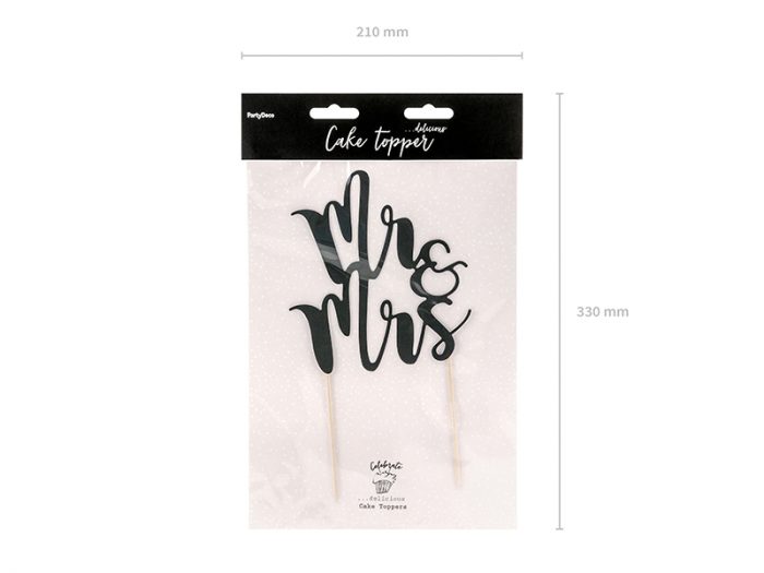 Cake toppers Mr&Mrs noir 25,5 CM - KPT10-010 – Image 4