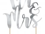 Cake toppers Mr&Mrs argent 25,5 CM - KPT10-018M – Image 2