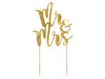 Cake toppers Mr&Mrs doré 25,5 CM - KPT10-019M