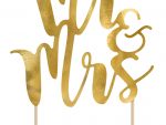 Cake toppers Mr&Mrs doré 25,5 CM - KPT10-019M – Image 2
