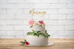 Cake toppers mariage or 22,5 CM - KPT26-019M – Image 2